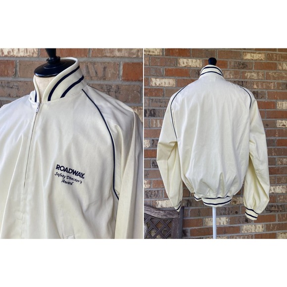 Size L NOS ROADWAY Safety Director's Award Light Jacket Vintage 80s Made in USA - Picture 2 of 3